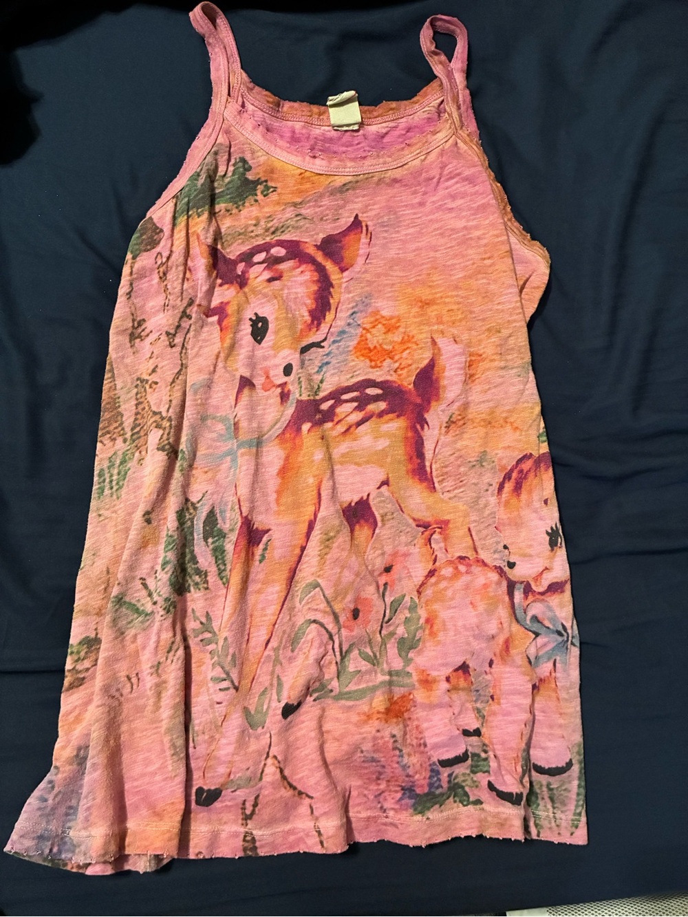 Magnolia Pearl Pink & Orange Deer Print Tank Top